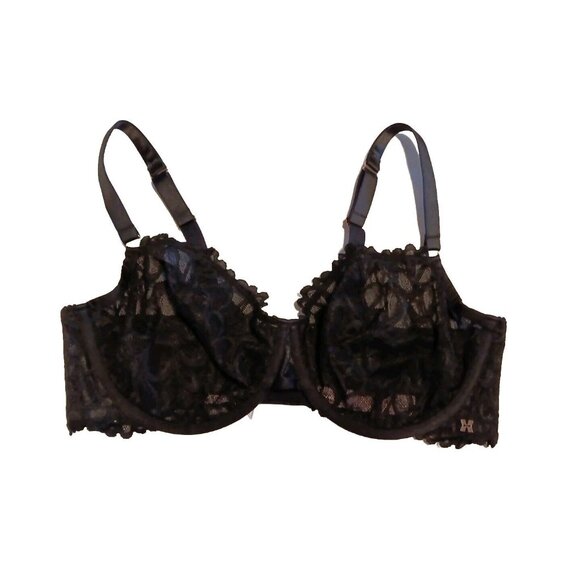 Savage X Fenty Not Sorry Womens 38DD Unlined Lace Balconette Bra Black NWT - Picture 3 of 7
